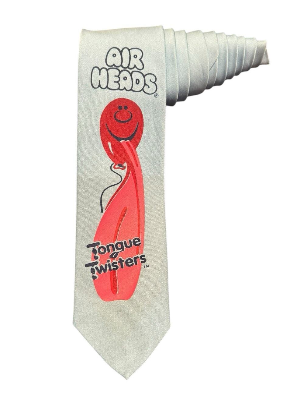 Rare Wolfmark Collection Airheads Tongue Twisters Candy Vintage Novelty Necktie